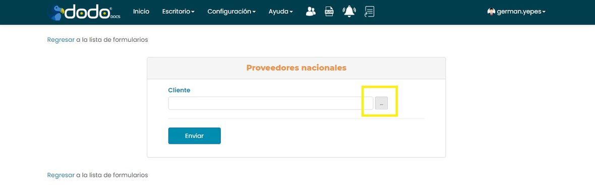 Configuración de un campo DataBindingTextBox con el selector de formulario de origen.