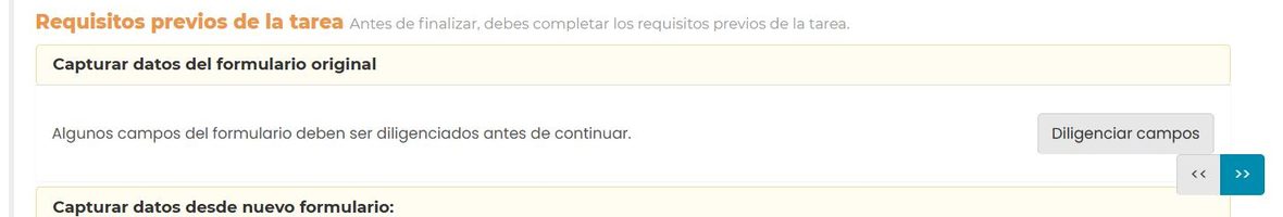 Encabezado de la sección «Requisitos previos de la tarea» con el primer requisito.