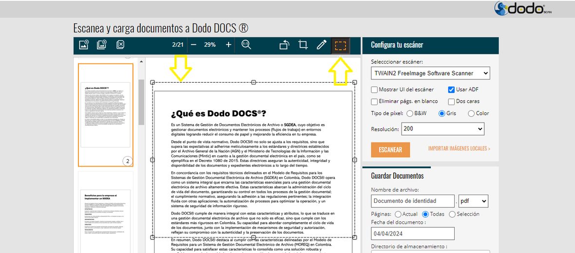 Área rectangular seleccionada con el mouse sobre una imagen, lista para recortar.